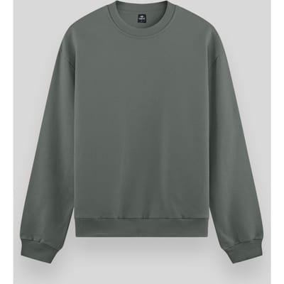 Heren Effen Rundhals Sweatshirt