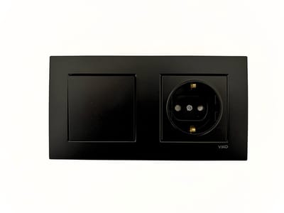 Panasonic Viko [Novella] - Schakelaar & Stopcontact combinatie - Zwart - Inbouw