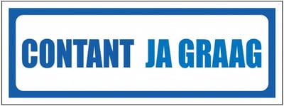 Contant ja graag bord, kunststof 400 x 150 mm