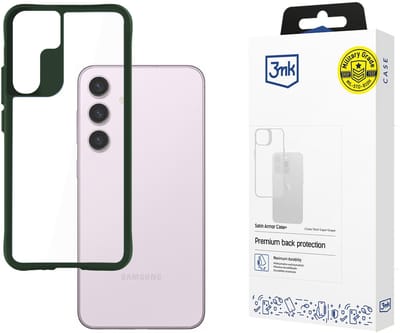 3mk Satin Armor Case+ Green for Samsung Galaxy S24 - transparent
