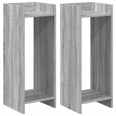 vidaXL - Plantenstand - 2 - st - Grijs - Sonoma - 30 - x - 30 - x - 80 - cm - Bewerkt - hout