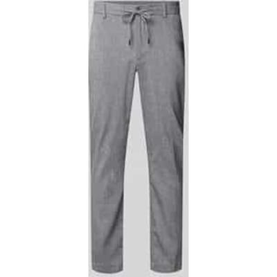Modern fit straight leg broek van linnenmix model 'KANE1'