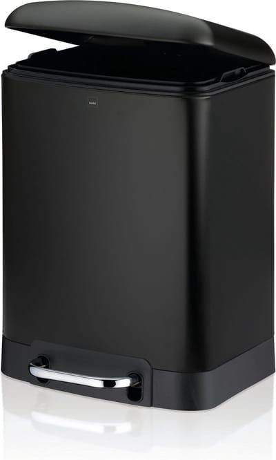 Afvalemmer, RVS, Zwart, 6 L - Kela | Davino