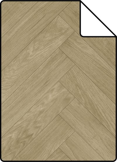 Proefstaal ESTAhome behang hout motief donker beige - 26.5 x 21 cm - 139174-S
