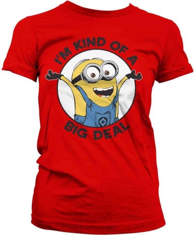 Minions Dames Tshirt -S- I'm Kind Of A Big Deal Rood