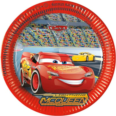 Folat - Cars 3 Borden Papier FSC 23 cm - 8 stuk