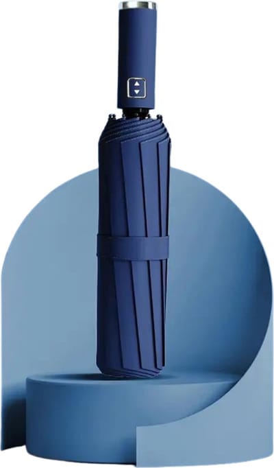 Bovista Moderne Stormparaplu - Opvouwbaar - Windproof Paraplu - Stormproef - Automatisch Uitklapbaar - Umbrella - Tegen UV - Donkerblauw