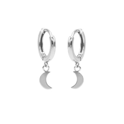 Karma Oorringen Hinged Hoops Moon Zilver