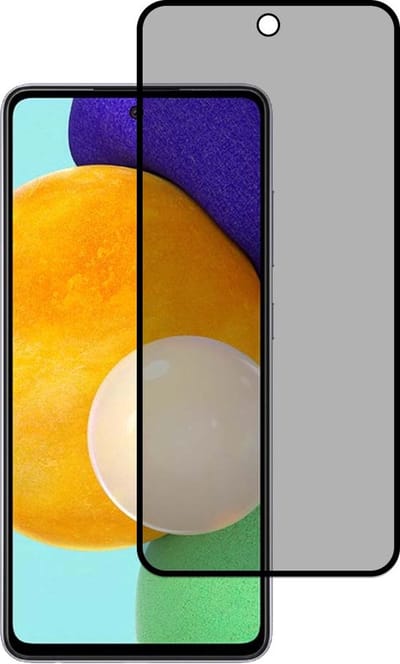 Smartphonica Privacy full cover voor Samsung Galaxy A52 5G tempered glass screenprotector van gehard glas met afgeronde hoeken geschikt voor Samsung Galaxy A52 5G