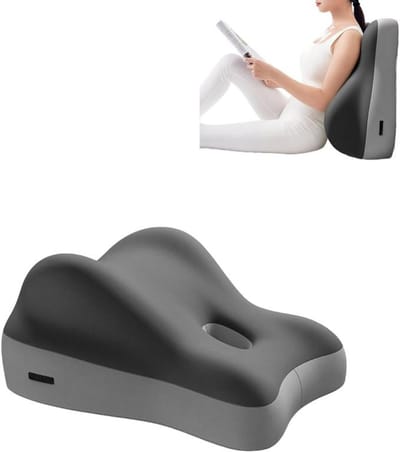 KZQ Leeskussen - Multifunctioneel slaapkussen - Lendensteun - Ergonomisch ontworpen wigvormig rugkussen - Geschikt voor stellen, te gebruiken om te slapen en te lezen - Tweekleurig