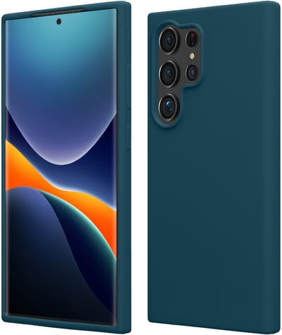 kwmobile telefoonhoesje geschikt voor Samsung Galaxy S24 Ultra - Hoesje met siliconen coating - Smartphone case in mat petrol