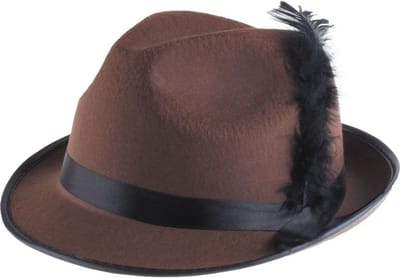 Tiroler verkleed hoedje - volwassenen - bruin - Oktoberfest hoeden - Alpenhoedje/jagershoedje