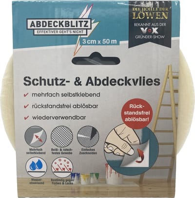 Vlies afplaktape professioneel herbruikbaar 3 cm 50 meter