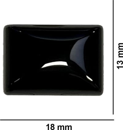 Fako Bijoux® - Magneet Broche Mini - Magneetbroche - Rechthoek Kristal - Magnetische Broche - Hoofddoek Magneet - Sjaal - Hijab - Abaya - 18x13mm - Zwart