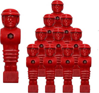 Tafelvoetbalpoppen Set 11 Stuks Rood Blauw - Universele Kicker Figuren met Gegroefde Grip