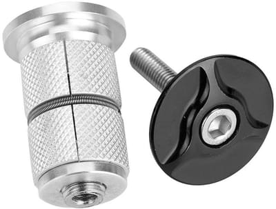 Dailygoody - Fietsonderdelen - Uitbreidingsschroef - Kleur: Zwart - Fietsaccessoires - Vervangt traditionele sterknop - Geschikt voor 1 inch en 1.25 i...