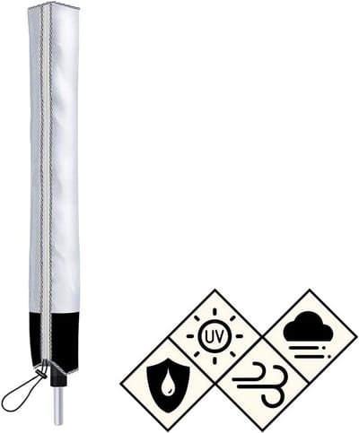 Droogmolen Beschermhoes - Afdekzeil Stof - Buiten Beschermen - Waterdicht Uv-bestendig - 165 x 16 x 16 cm - Zilver
