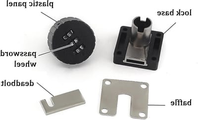 Mechanisch combinatieslot met draaiknop, 3-cijferig wachtwoord, sleutelloos anti-diefstal kastslot voor meubel- en ladesloten, zwart en veilig