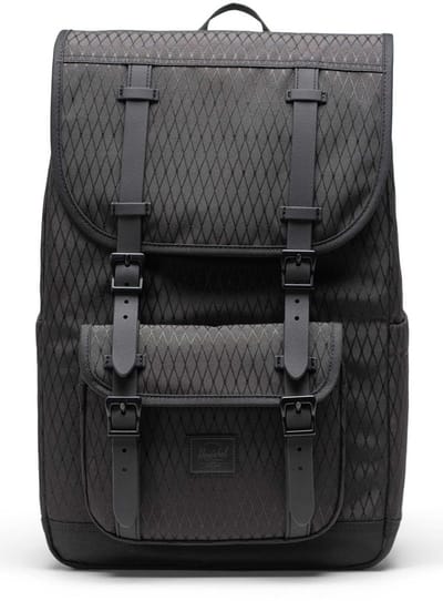 Herschel vrijetijdsrugzak rugzak met laptopvak Little America Backpack 21 L Black Diamond / Black zwart