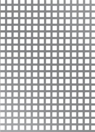 Geperforeerde Plaat - Aluminium Plaat - Doe-het-zelf Project - Vierkante Gaten - 250 x 500 mm - Zilver