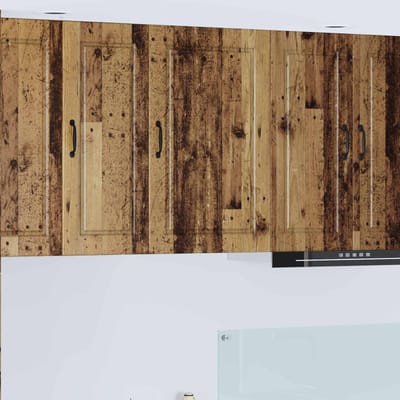 vidaXL - Wandkast - PORTO - Oudhout - 50 - x - 31 - x - 80 - cm - Bewerkt - hout
