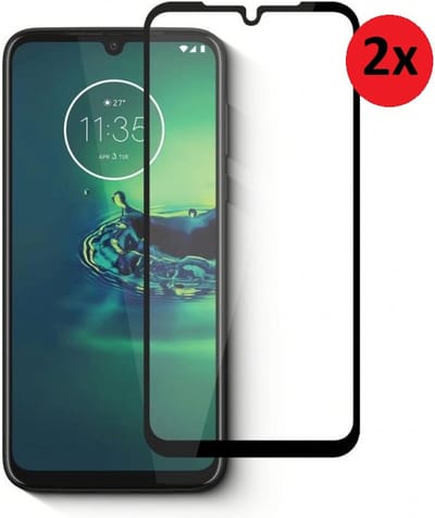 Full Screenprotector Geschikt voor Motorola Moto E20 - Motorola Moto E20 Full Tempered Glass 2x