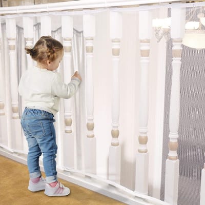 Unyqoos ® Veiligheidsnet voor trap en balkon, beschermend net voor kinderen en huisdieren, afmeting van 300 cm x 77 cm