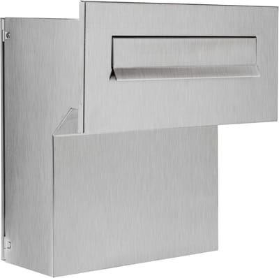 Wanddoorworp brievenbus - Inbouw brievenbus - Post ontvangen - Verstelbare diepte - 350x160mm voorplaat - Geborsteld staal