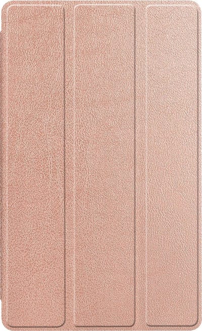 Hoesje - Geschikt voor Samsung Galaxy Tab A7 Lite - Dun & Stevig - Trifold Bookcase - Hard Cover - Hardcover Book Case - Tablet Hoes - Rosé goud