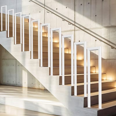 75 cm U-vormige trapleuning Wit ijzer Elliptische buis Leuning voor trappen voor universeel gebruik binnen en buiten, gangen