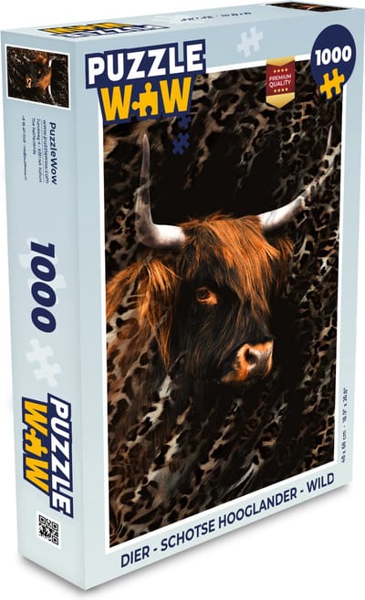 Puzzel Dier - Schotse Hooglander - Wild - Legpuzzel - Puzzel 1000 stukjes volwassenen