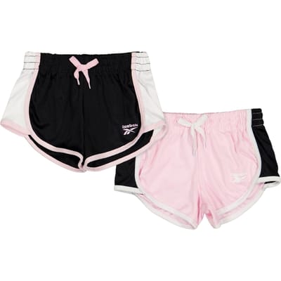 Reebok Meiden hardloopshorts (set van 2) (Pink Lady/Zwart)