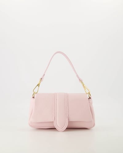 Teatro - Baby Puffy Jasmin - Handtas - Crossbodytas - Leer - Roze - Klein - Gouden details - Handgemaakt