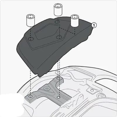 Givi Sr3104/sr3104 Mm Rear Rack Suzuki Burgman 650/650 Executive Montagekit Zwart