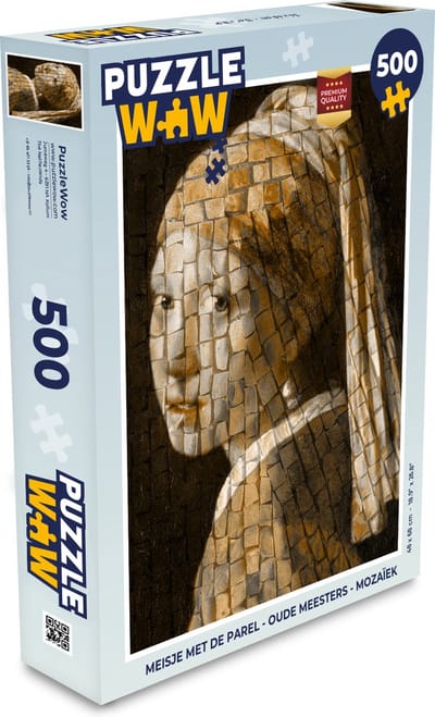 Puzzel Meisje met de parel - Oude meesters - Mozaïek - Legpuzzel - Puzzel 500 stukjes