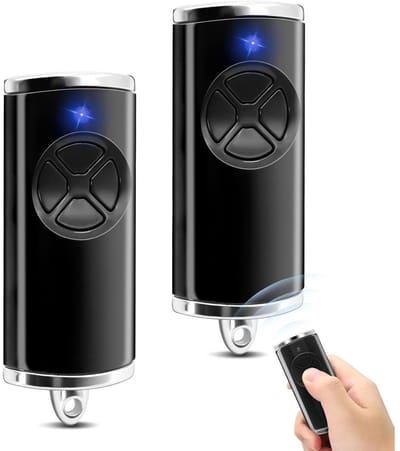 GELLDG Garagedeur afstandsbediening - 868MHz handzender - Geschikt voor Hörmann BS, HSE1-868-BS, HSE2-868-BS, HSE4-868-BS - 4-kanaals garagedeur afstandsbediening - Zwart - 2 stuks