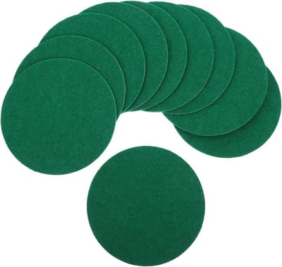 Airhockey Vervangende Pads - Puck Pusher Pads - Optimaal Speelplezier - Polyestervezel Materiaal - 10 Stuks - Groen