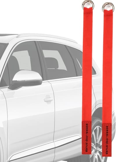 Autohandgreep - Deurhulp - Veilige Instap - Ergonomisch Ontwerp - 23 cm - Rood