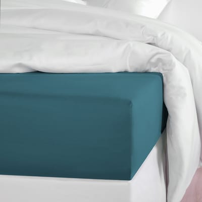 De Witte Lietaer Hoeslaken Olivia Lake Green - 140 x 200/220 x h 30 - Groen - Katoen Satijn