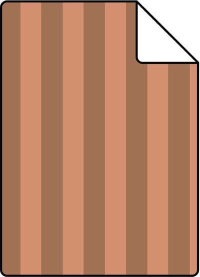 Proefstaal ESTAhome behang strepen roze en bruin - 26.5 x 21 cm - 131915-S