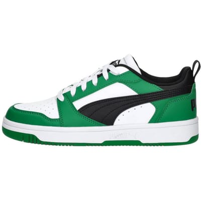 PUMA Puma Rebound V6 Lo Jr Unisex Sneakers - PUMA White-PUMA Black-Archive Green