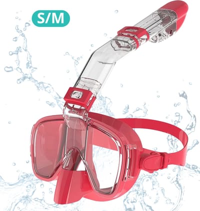 Actania Snorkelmasker - Volwassenen - Snorkel - Snorkelset - Duikbril - Full Face - S/M - Roze