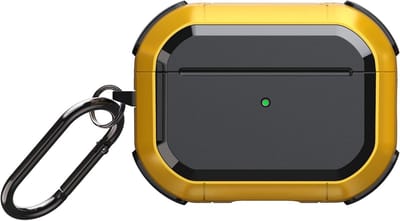 AKABEILA Case voor AirPods Pro 2 2022 met Karabijnhaak Armor Robuuste Beschermhoes Cover AirPods Pro 2e generatie 2022 Anti Slip Opladen Case Voor LED Zichtbaar