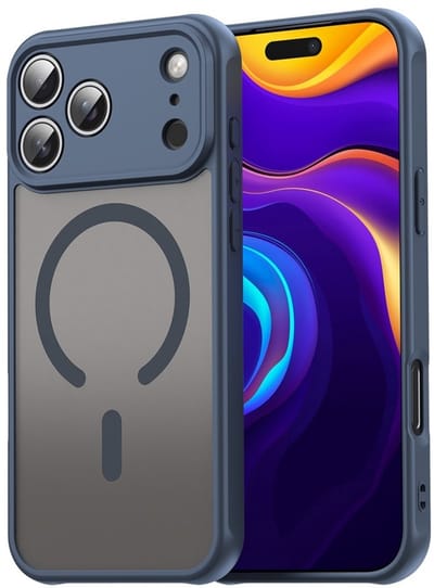 Coverup Hoesje - Geschikt voor iPhone 17 Pro Max Hoesje - Coverup Mat Transparante Back Cover met Camera Cover - MagSafe Compatible - Blauw