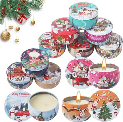 Aromatherapie kaarsen geschenkdoosset - 12 natuurlijke geuren voor ontspanning en meditatie