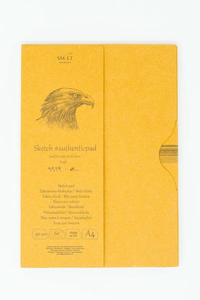 SMLT papierblok kraft A5 90gr 60 vel FSC duurzaam schetsblok.