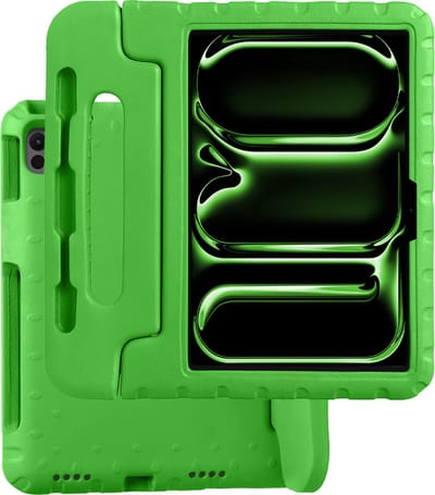 Hoesje Geschikt voor Apple iPad Pro (2024/2025) - 11 inch - Kinderhoes Shockproof Bumper - Kidsproof Case - Tablet Hoes - Kinder Hoes Cover - Groen