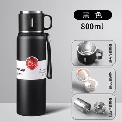 Grote 1500ml thee koffie thermos vacuüm fles houdt warm koud 1L dubbelwandige roestvrijstalen thermos voor waterfles vacuümflessen 600-1500ml