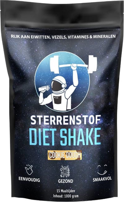 Sterrenstof Diet Shake - Maaltijdshake - Cookie Dough - Afvallen - 15 maaltijden