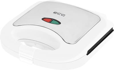 ECG S 3172 - Tosti ijzer voor 2 Tosti's – Tosti apparaat met anti aanbaklaag - 750 watt - Wit